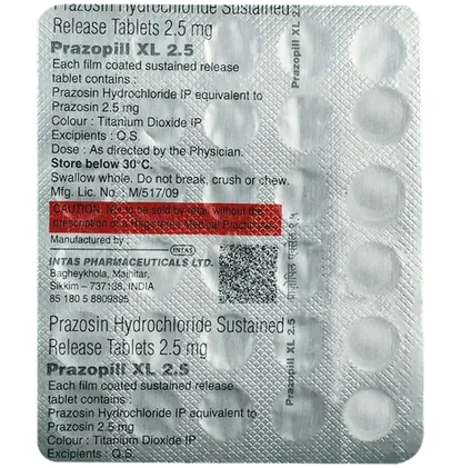 prazopill xl 2.5mg tablet 30's